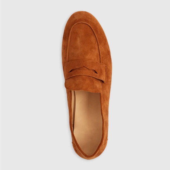 Quince | NEW Italian Suede Penny Loafer in Cognac 8 - Picture 2 of 8